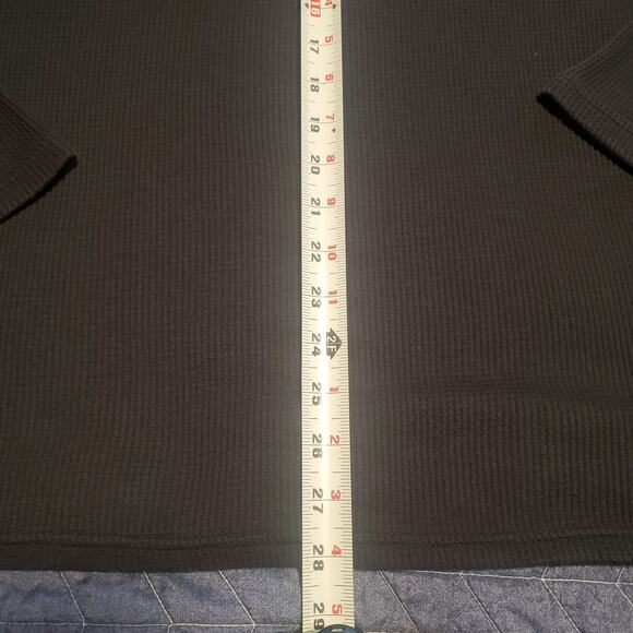 Under Armour Size L Men's Expanse Waffle Long Sleeve Crew Black/Gray - Picture 6 of 9